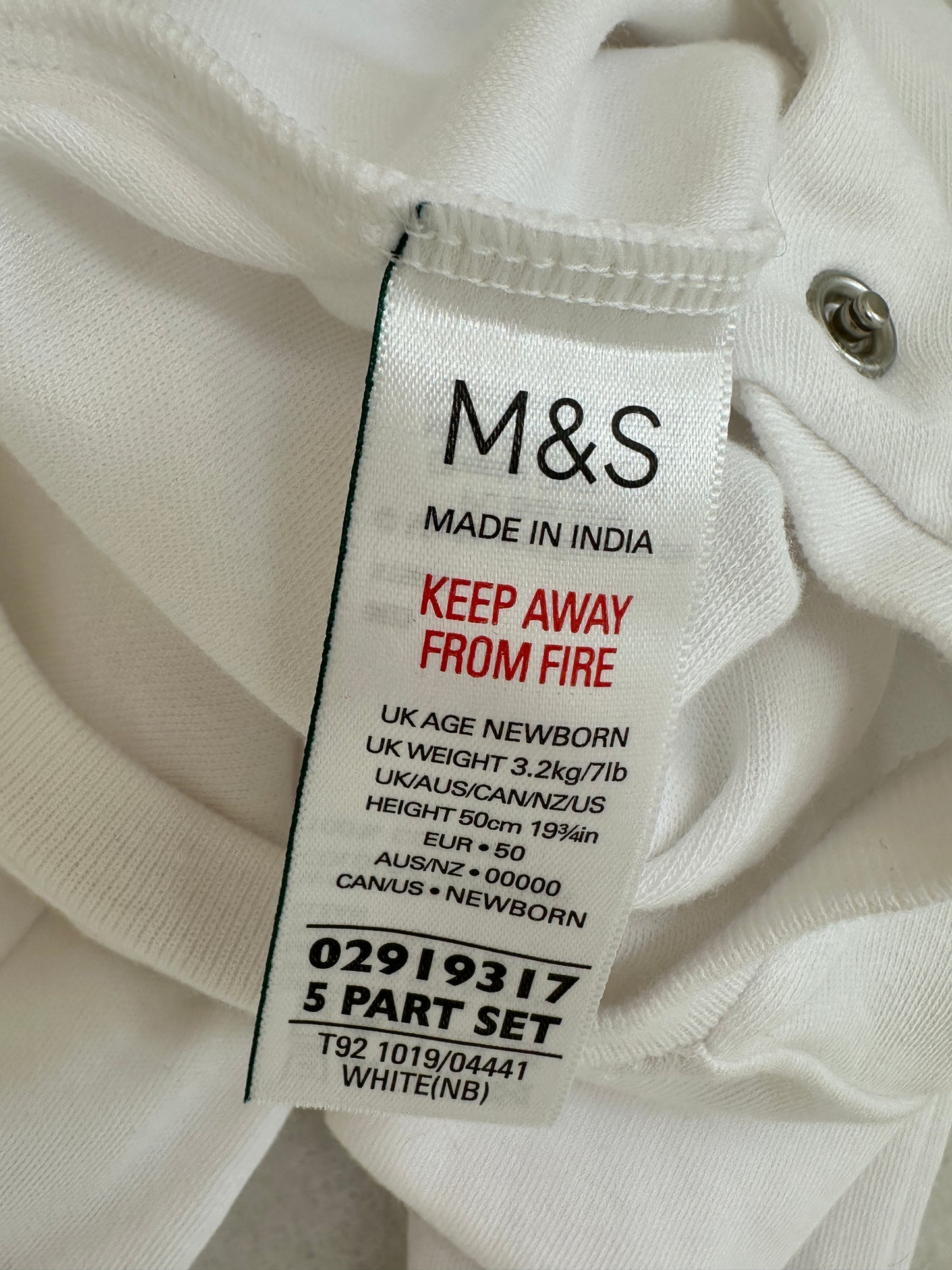 Pyjama by M&S - Size NB
