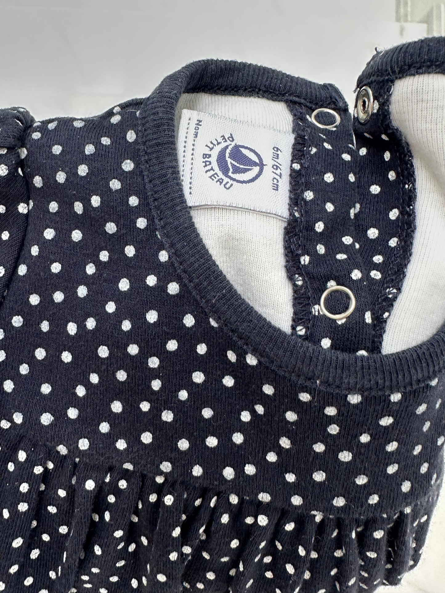 Dress blue by Petit Bateau - Size 6 months