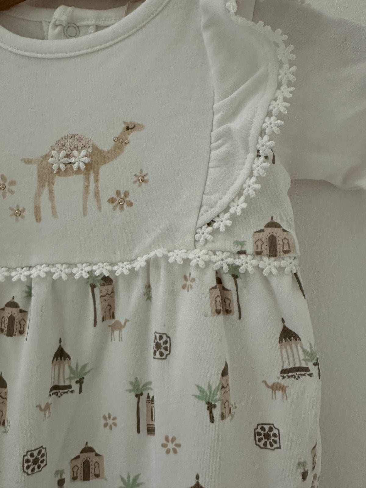 Juniors White Summer Pyjama - Newborn