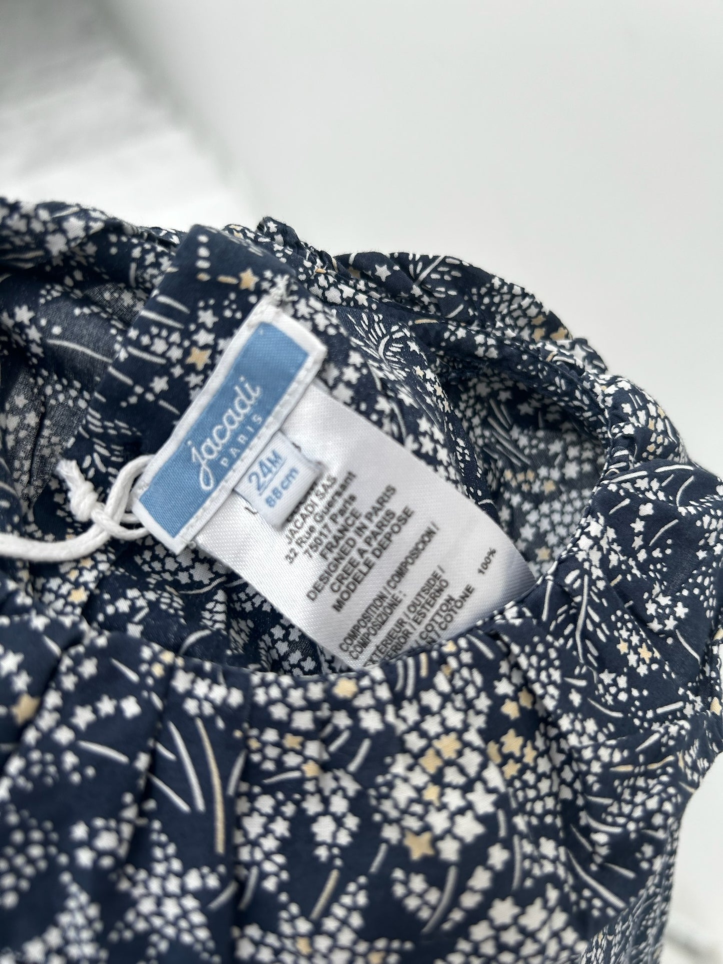 Blue floral blouse by Jacadi - Size 24 months