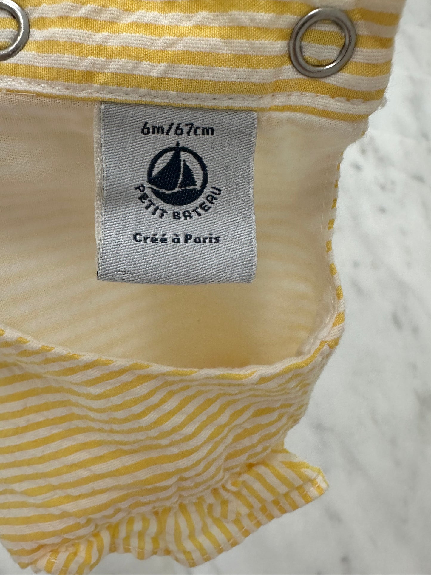 Dress yellow by Petit Bateau - Size 6 months