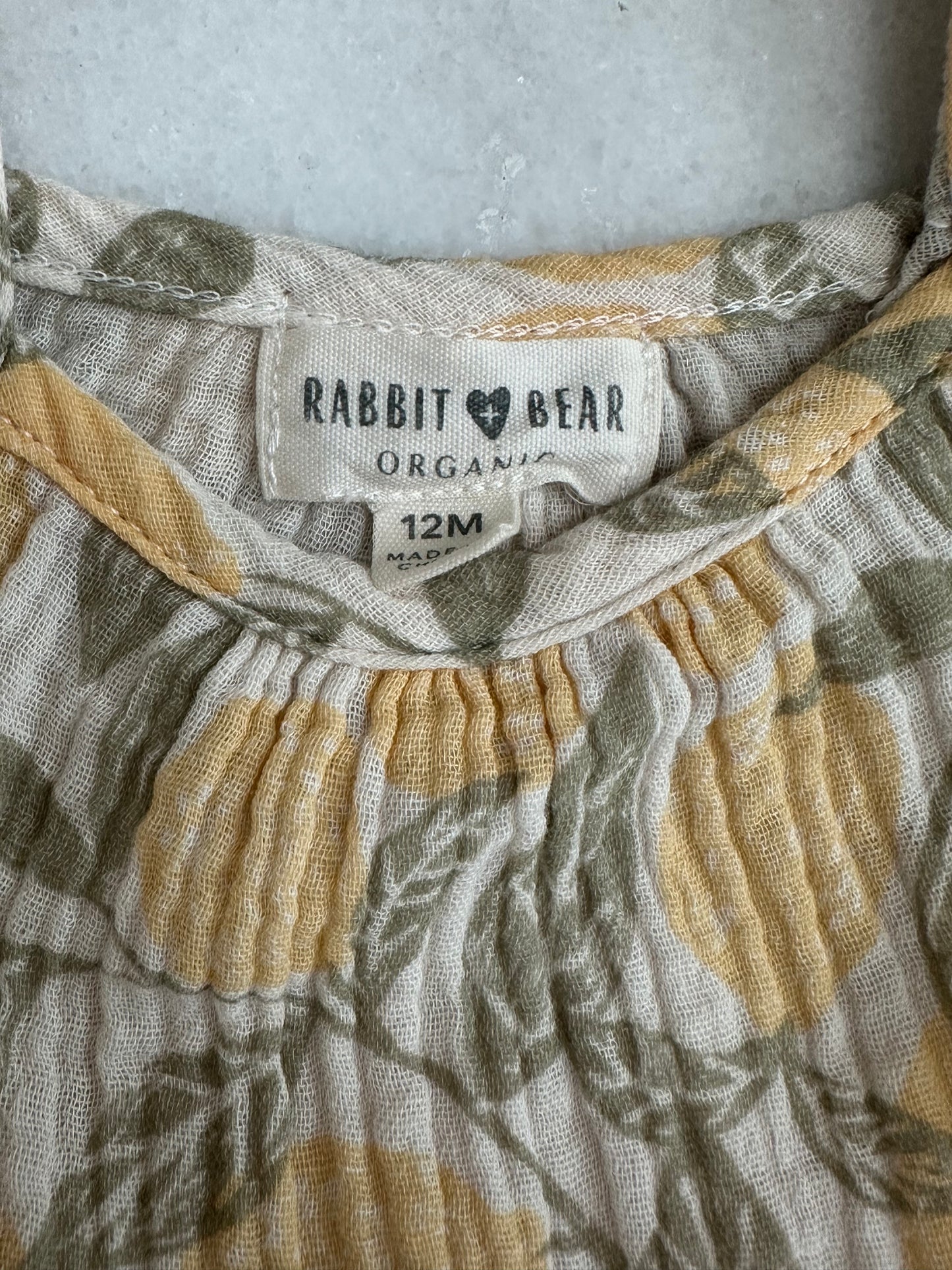 Dress white lemon by Rabbit Bear - Size 12 months