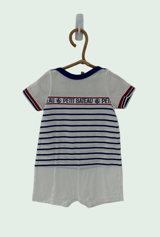 Petit Bateau Blue Summer Romper - 6 months