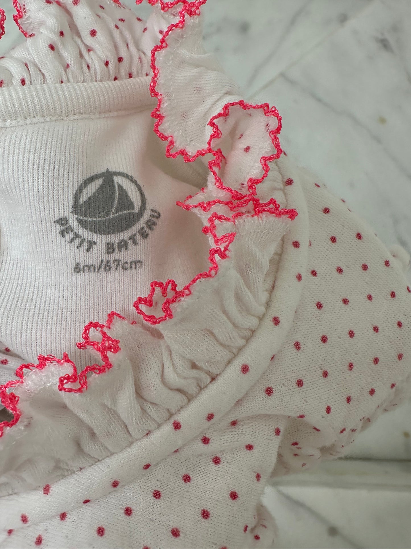 Dress white by Petit Bateau - Size 6 months