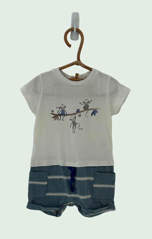Absorba Blue Summer Romper - 9 months