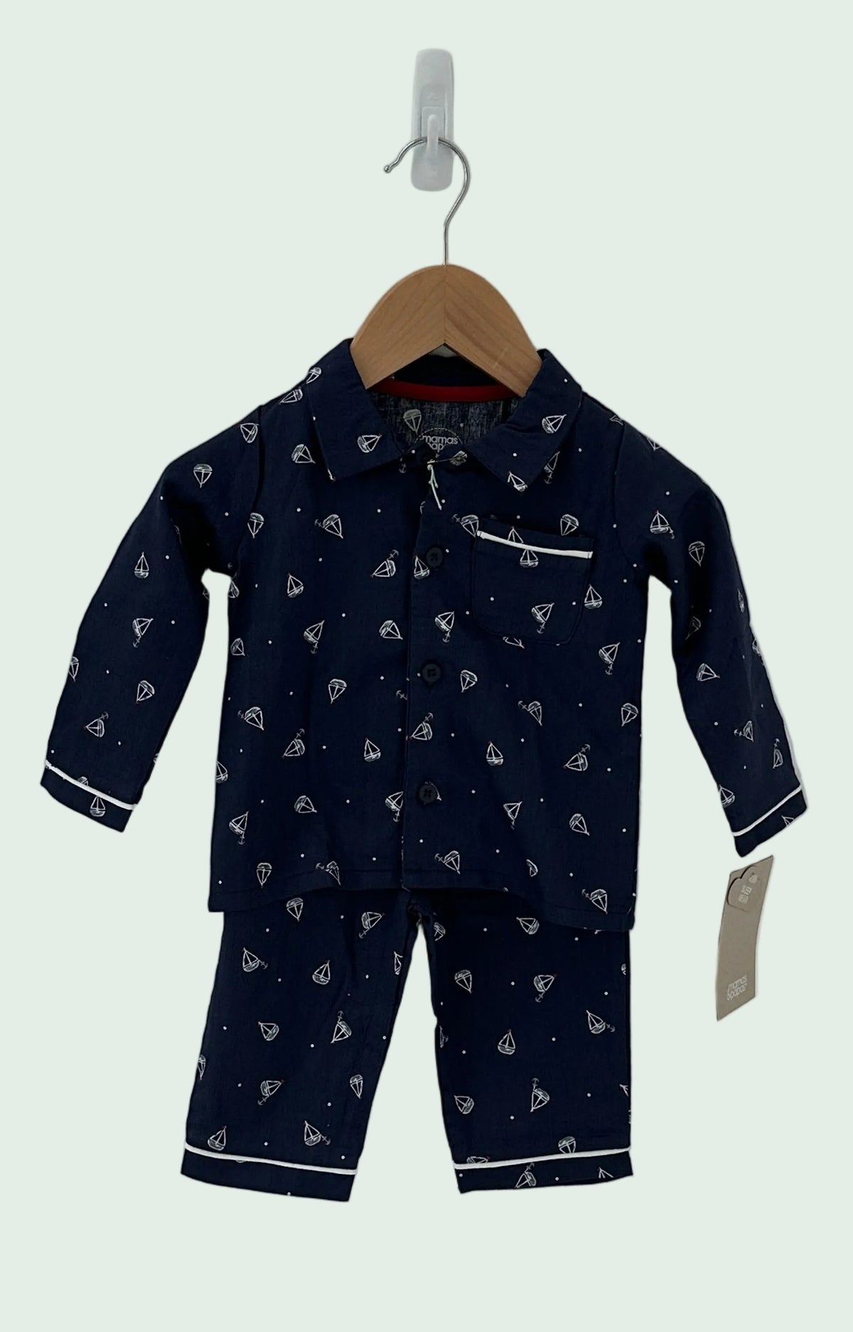 Mamas and Papas Blue Summer Pyjama - 6 months