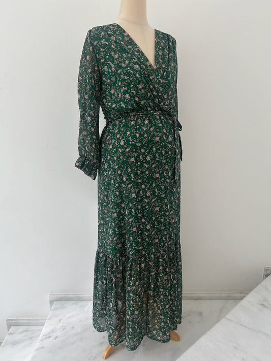 Floral Green Dress by Kaylla- Size M