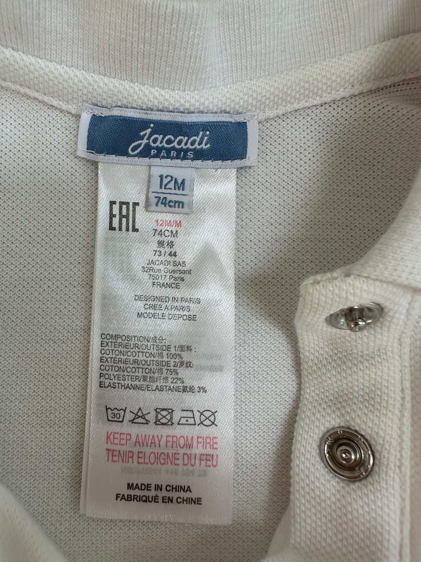 Dress polo by Jacadi - Size 12 months