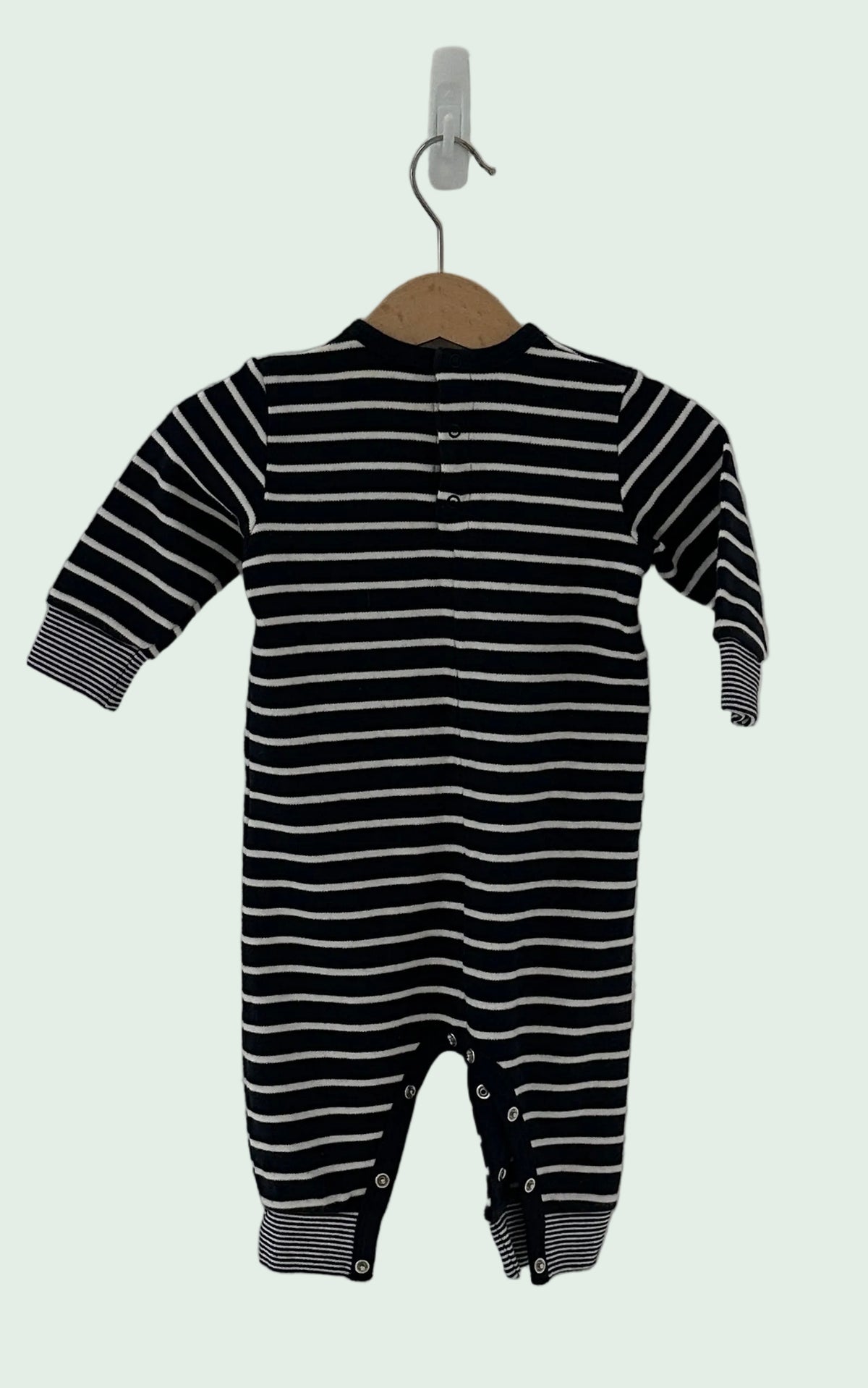 Petit Bateau Blue Winter Pyjama - 6 months