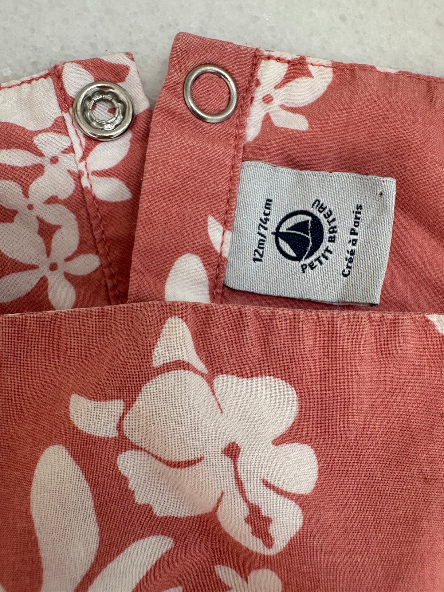 Dress pink by Petit Bateau - Size 12 months