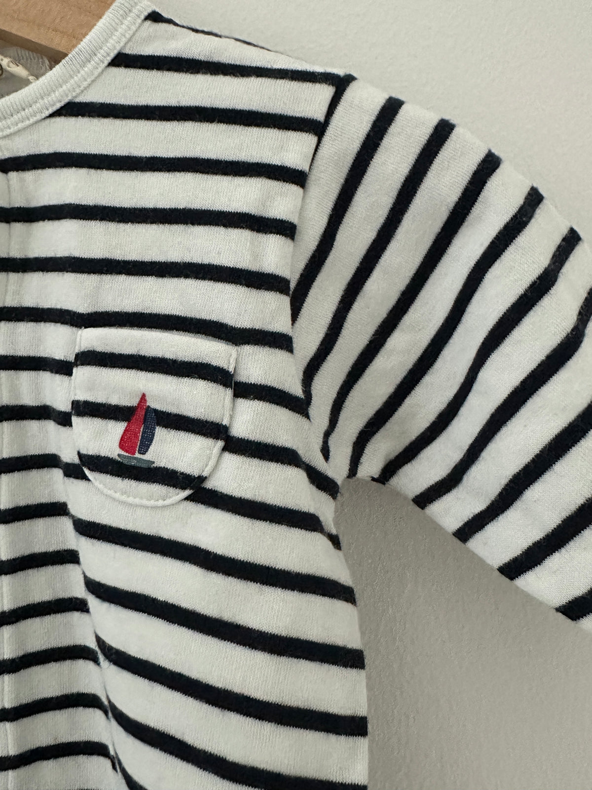 Petit Bateau Blue Summer Pyjama - 3 months