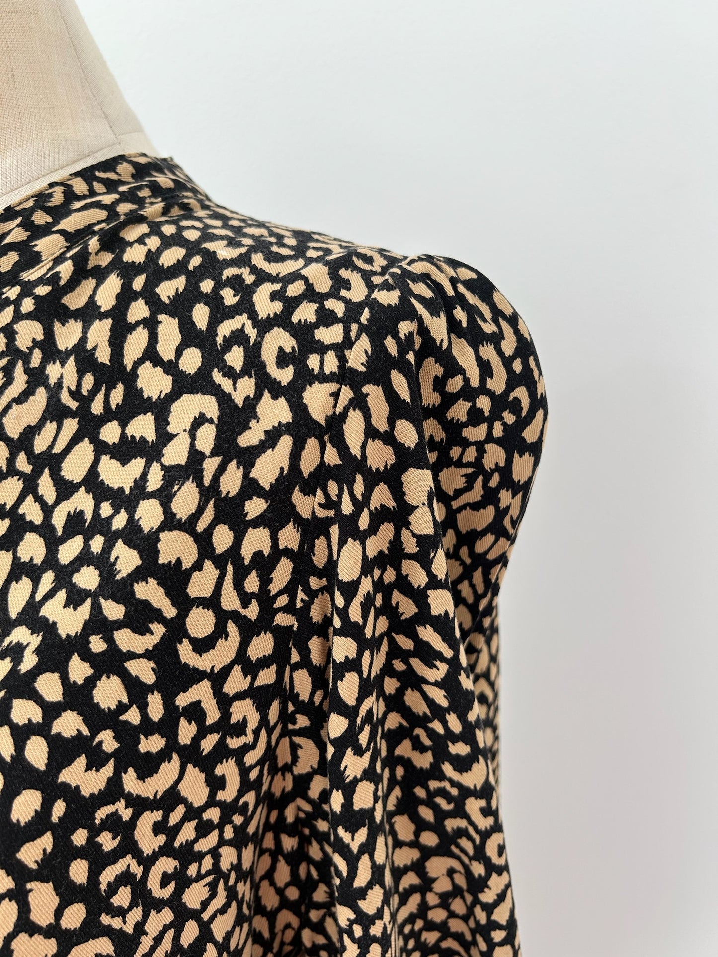 Beige and Black Dress by Defacto- Size XL