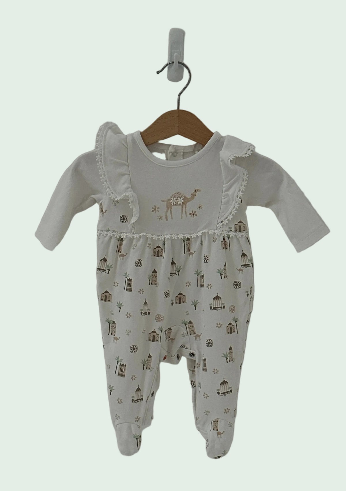 Juniors White Summer Pyjama - Newborn
