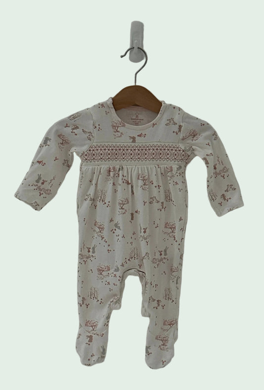 Mothercare White Summer Pyjama - 1 month