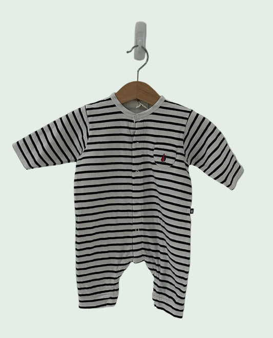 Petit Bateau Blue Summer Pyjama - 3 months