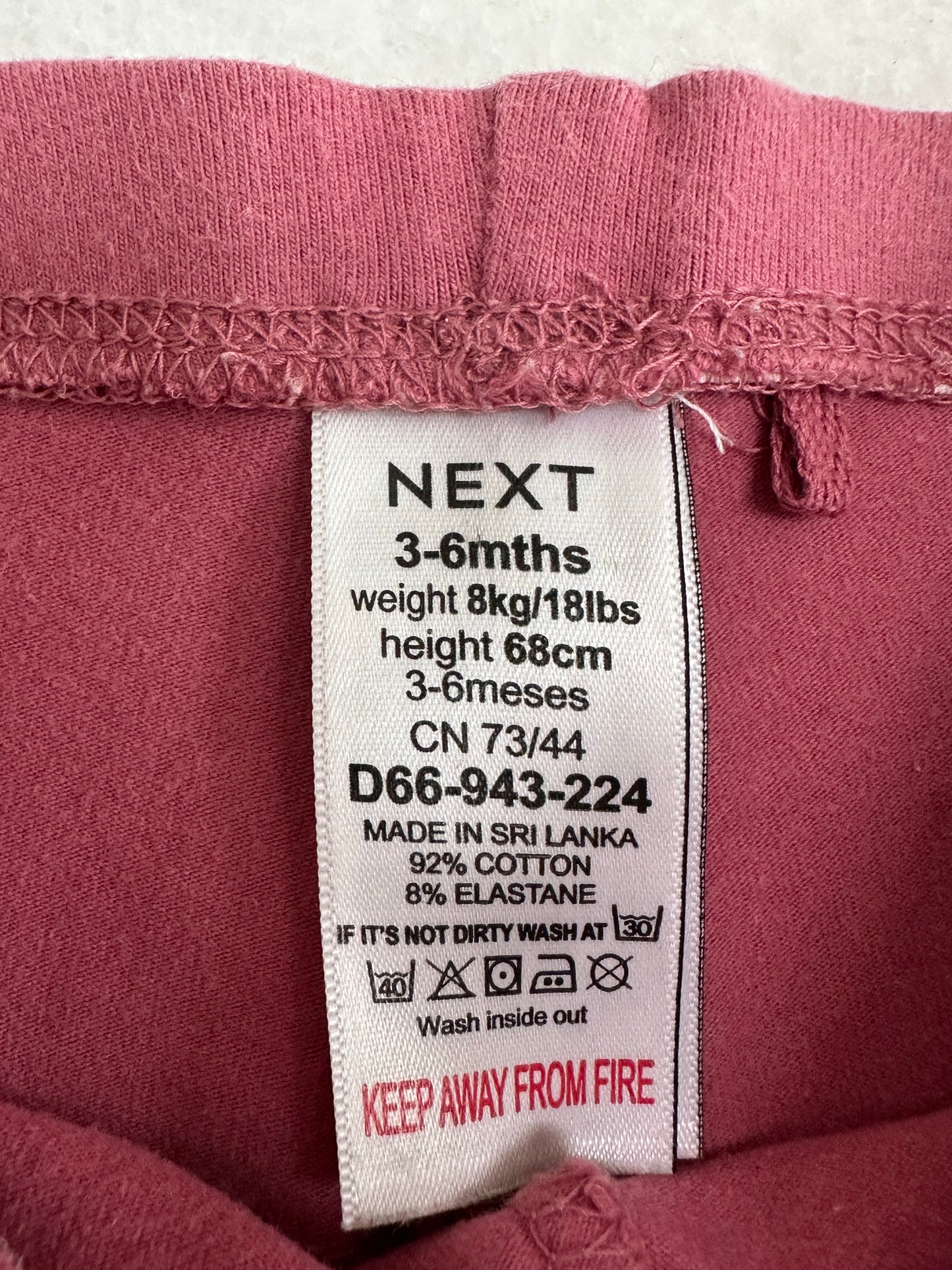 Legging dark pink by Next - Size 3 months