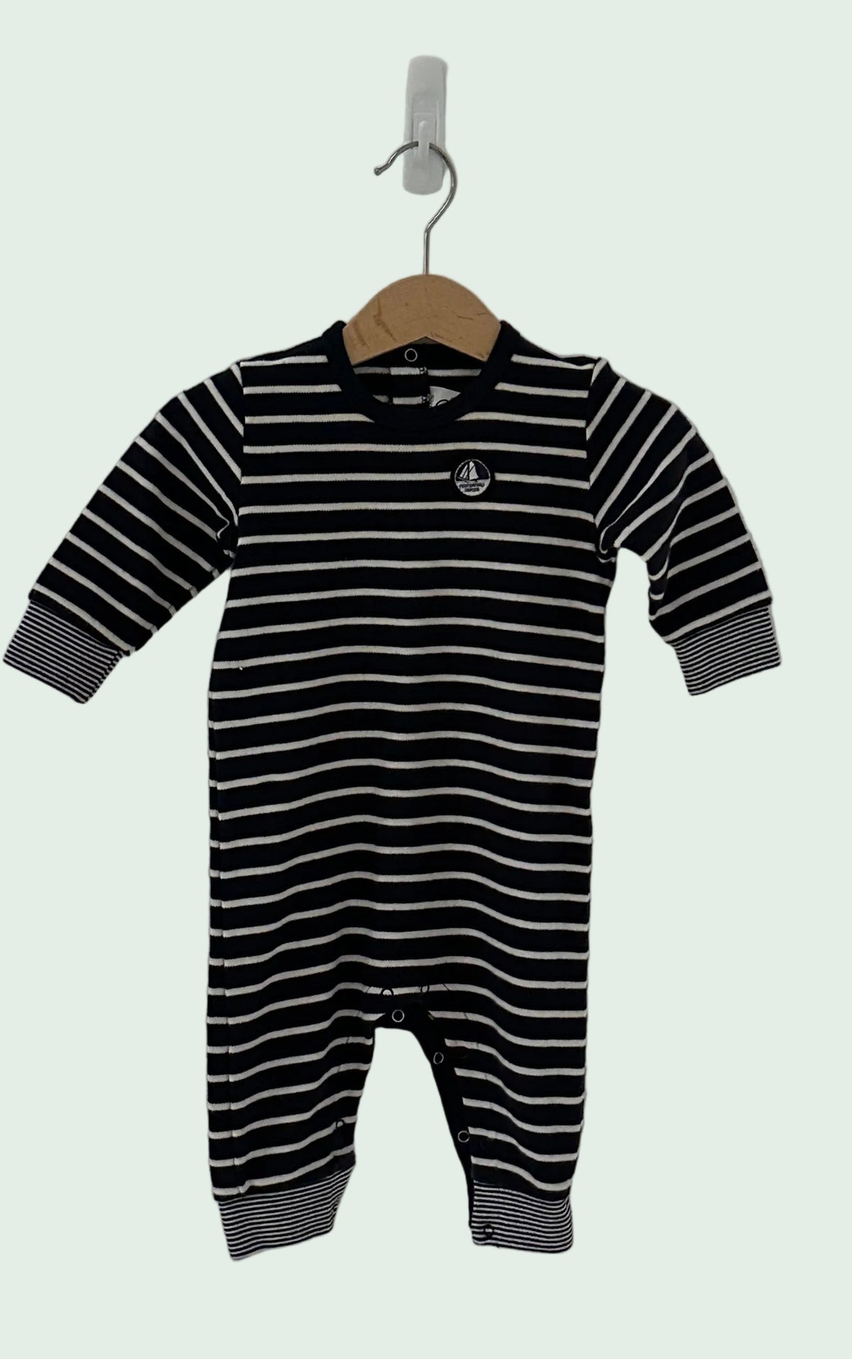 Petit Bateau Blue Winter Pyjama - 6 months