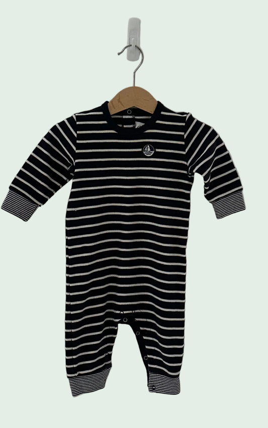 Petit Bateau Blue Winter Pyjama - 6 months