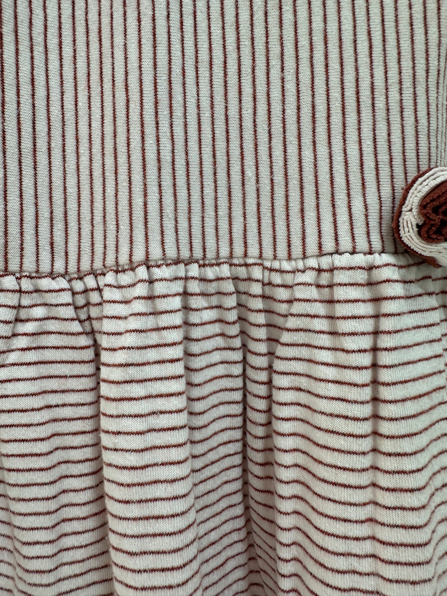 Dress striped red by Petit Bateau - Size 12 months