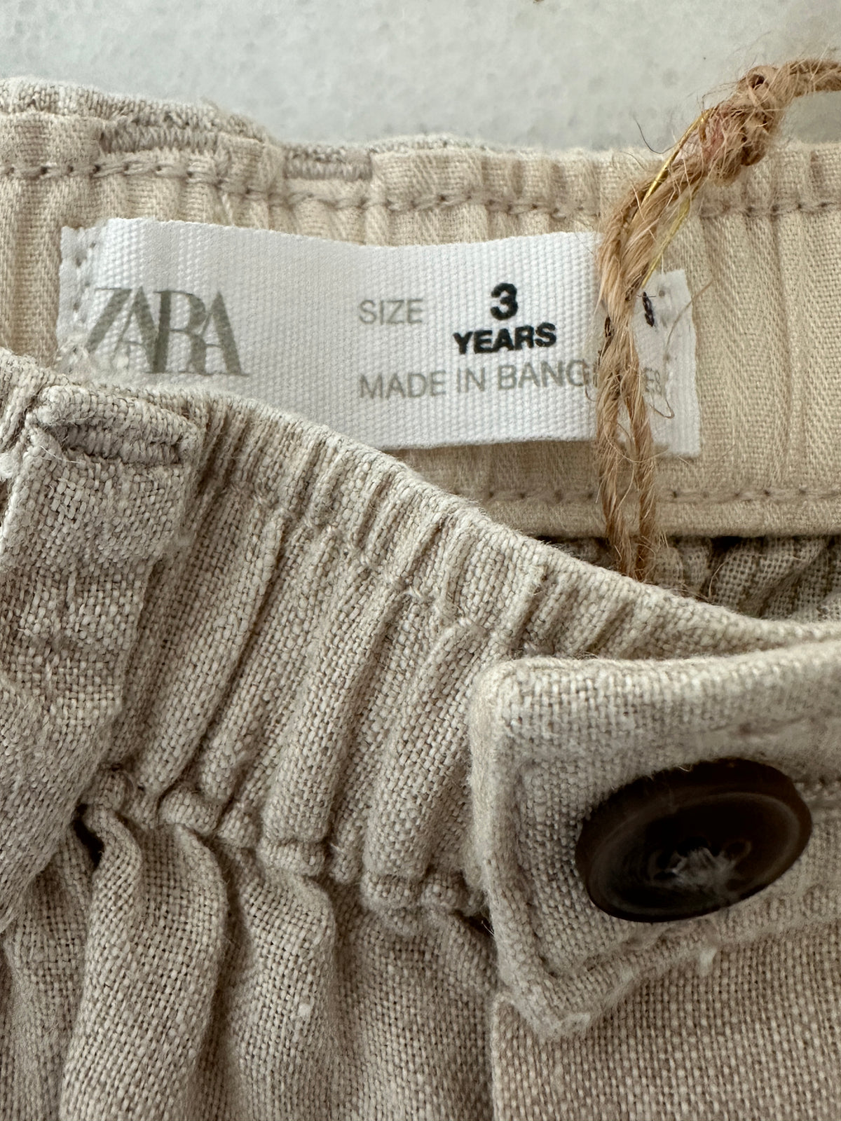 Zara Beige Summer Trousers-Leggings - 36 months
