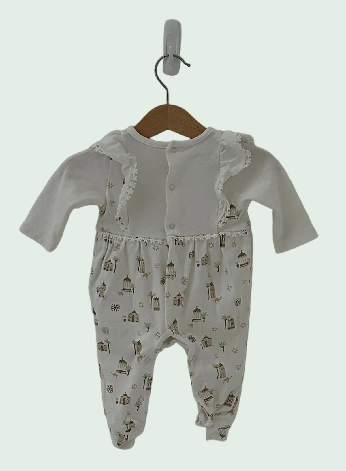 Juniors White Summer Pyjama - Newborn