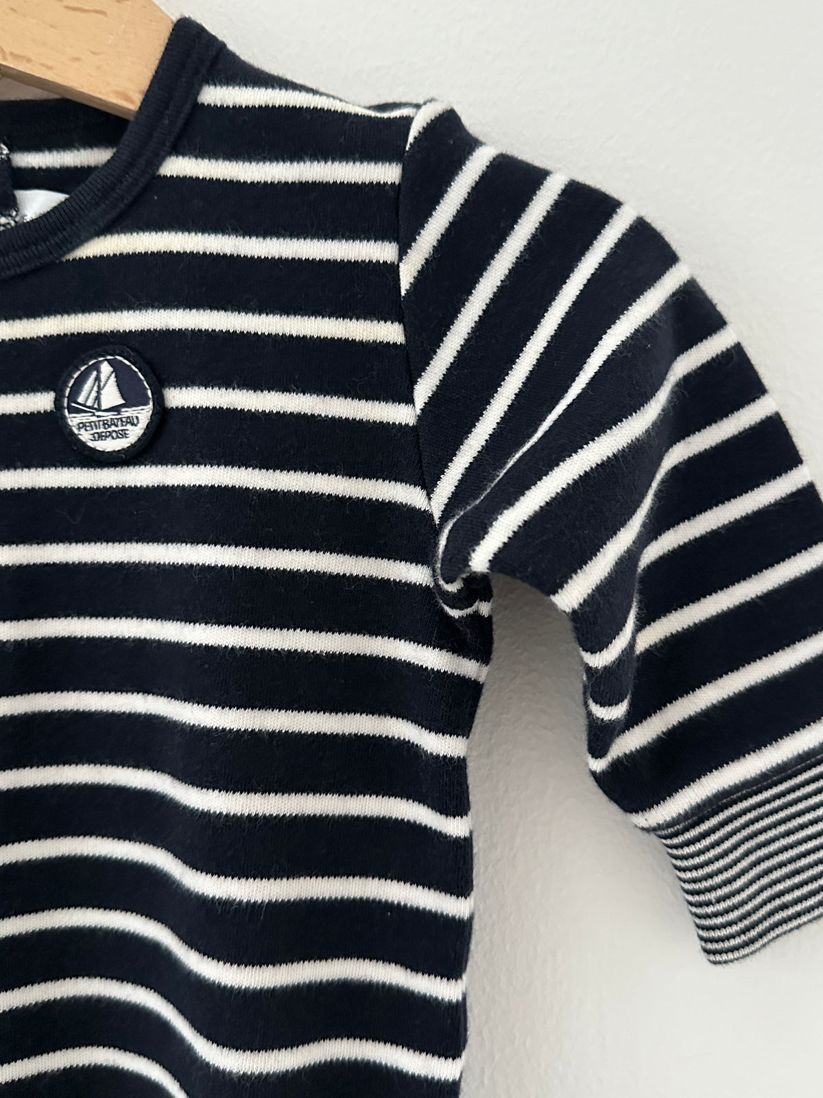 Petit Bateau Blue Winter Pyjama - 6 months
