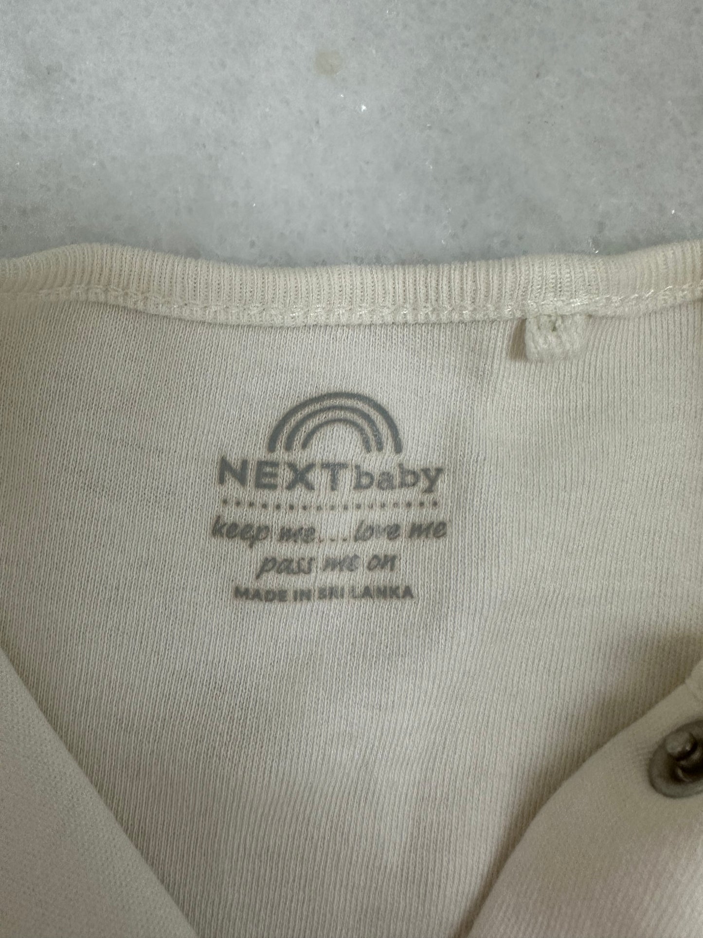 Pyjama plain white by Next - Size NB