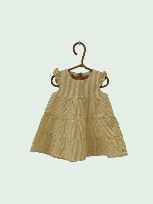 Dress yellow by Petit Bateau - Size 6 months