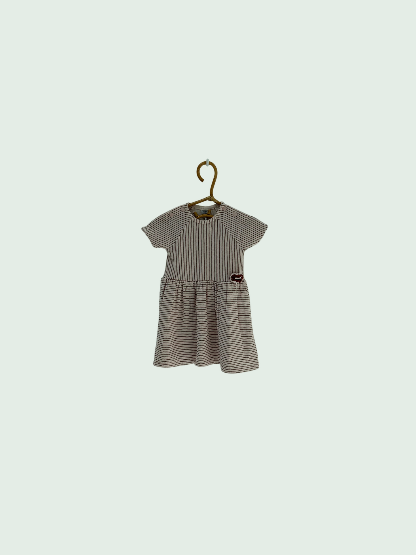 Dress striped red by Petit Bateau - Size 12 months