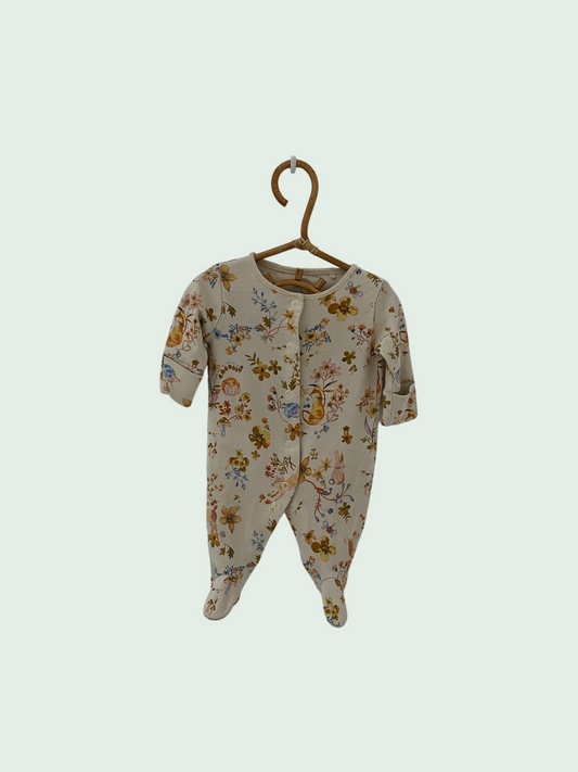 Pyjama floral beige by Next - Size NB