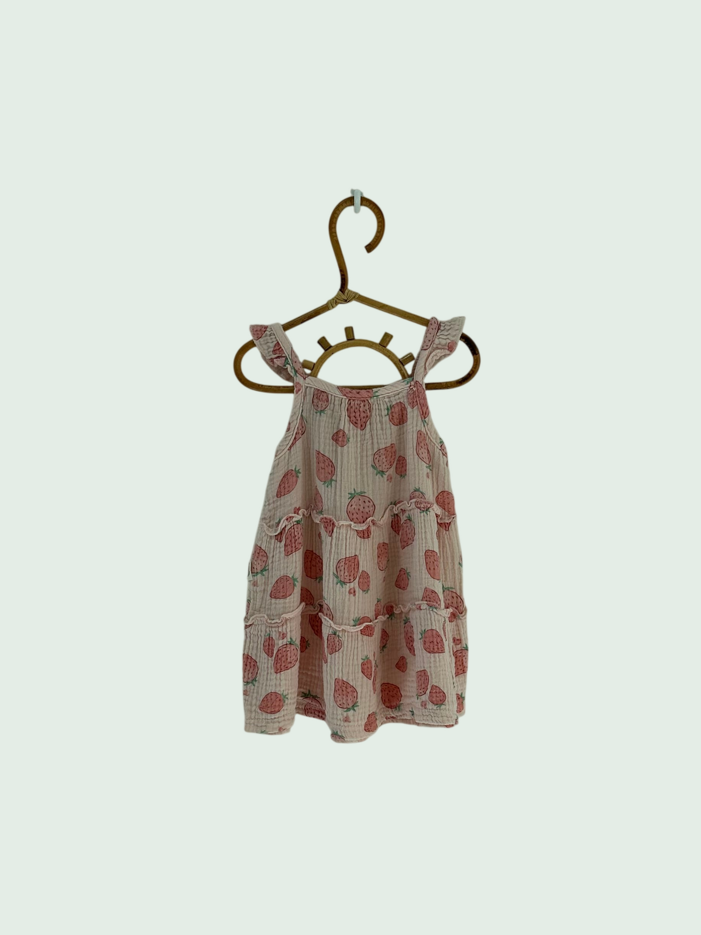 Dress pink fruit by Rabbit Bear - Size 12 months