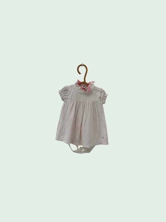 Dress white by Petit Bateau - Size 6 months