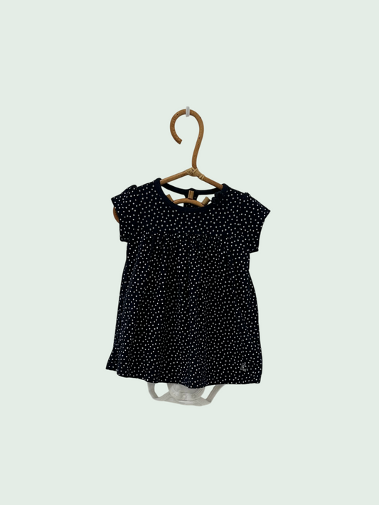 Dress blue by Petit Bateau - Size 6 months