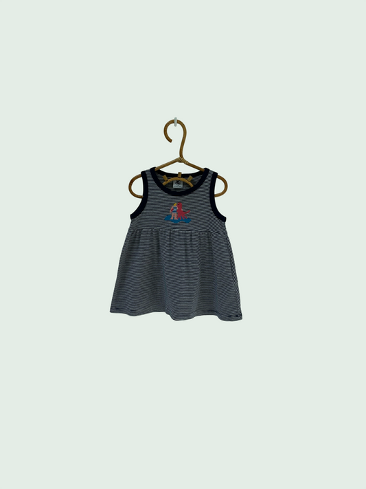 Dress navy by Petit Bateau - Size 12 months
